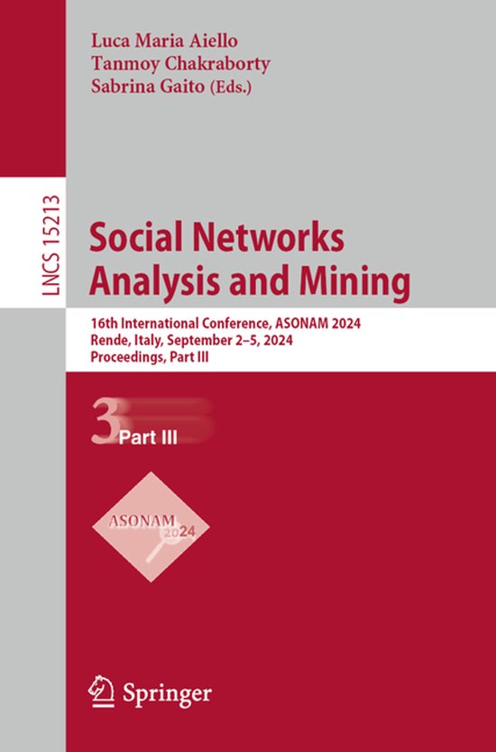 Lecture Notes in Computer Science15213- Social Networks Anal ... - cover