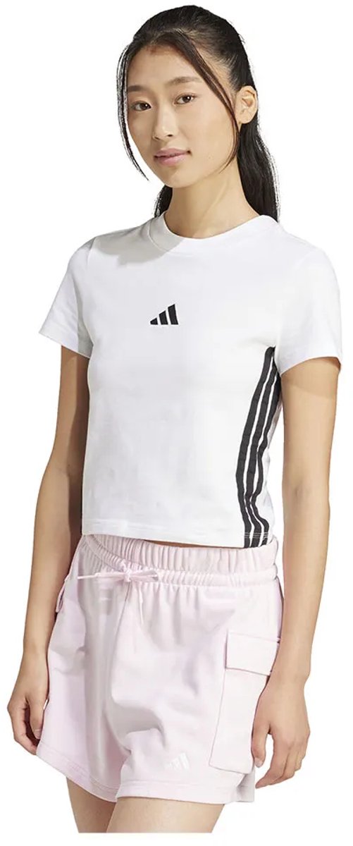 Adidas Essentials 3 Stripes Slim Baby T-shirt Met Korte Mouwen Vrouw Zwart