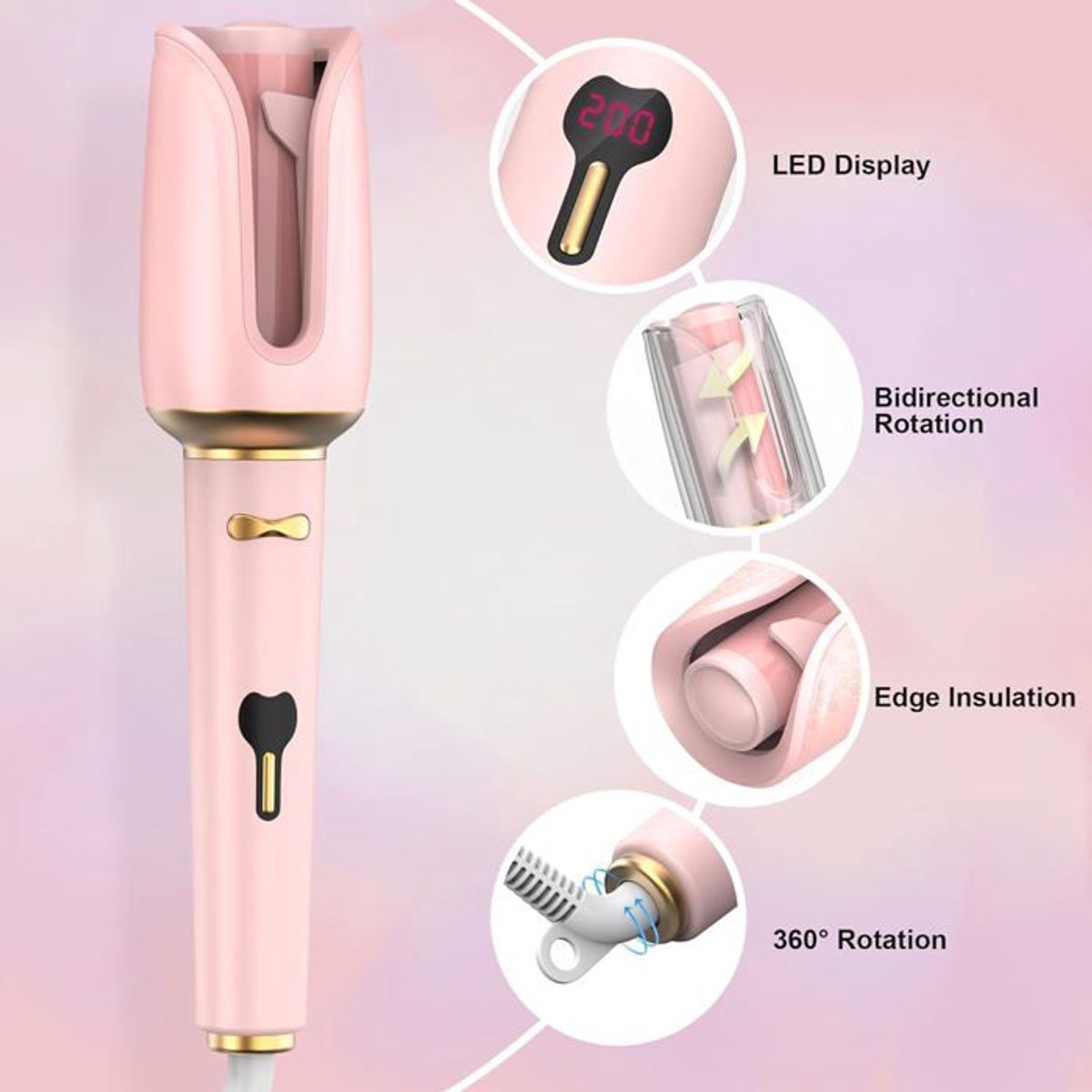 Zouma Automatische Krultang 32 mm met Instelbare Temperatuur - afbeelding 3