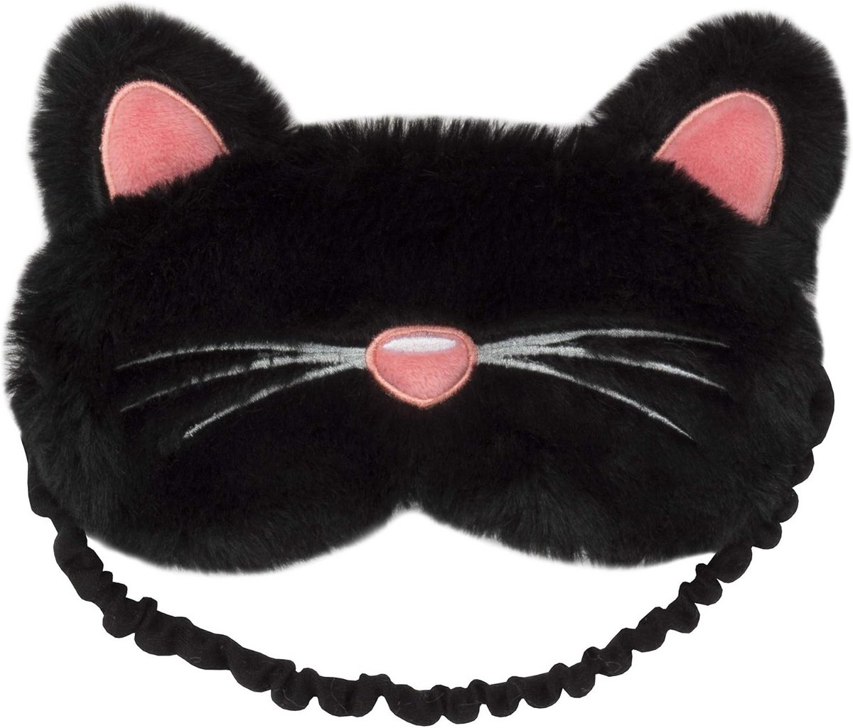 Zacht pluche oogmasker met verstellbare hoofdband, lichtgewicht en comfortabel voor thuis, hotel, vliegtuig of auto