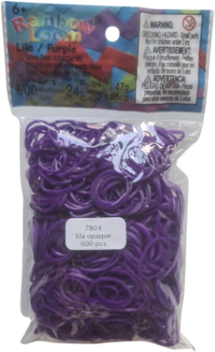 Rainbow Loom lila opaque 600 stuks