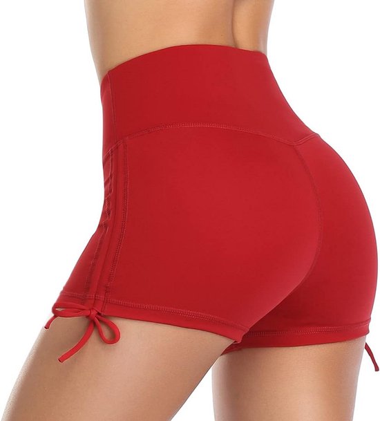 Dames Yoga Shorts Hoge Taille Sportbroek Tummy Control Running Shorts — afbeelding 4