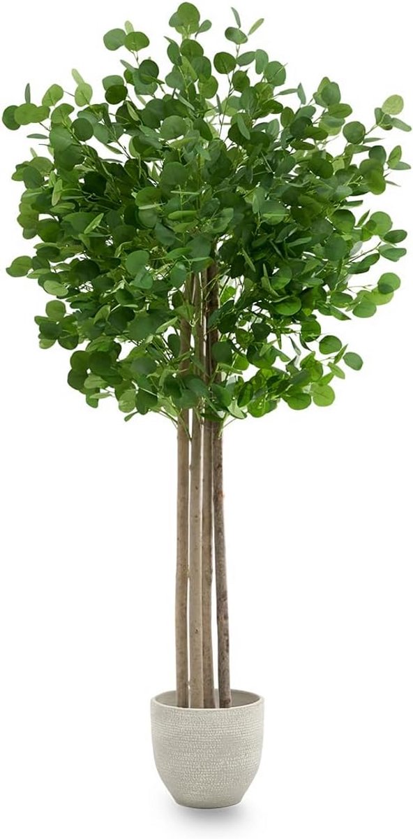 Grote Kunstmatige Eucalyptus Boom Decoratie - Realistisch en Onderhoudsvrij - 190 cm Hoog
