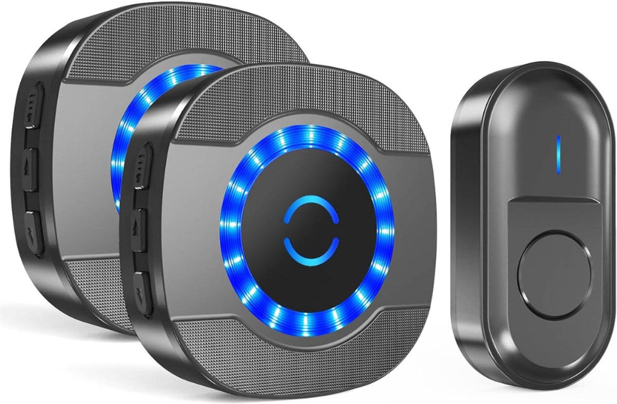 Aurixi Draadloze Deurbel Set met 2 Ontvangers - 300 m Bereik