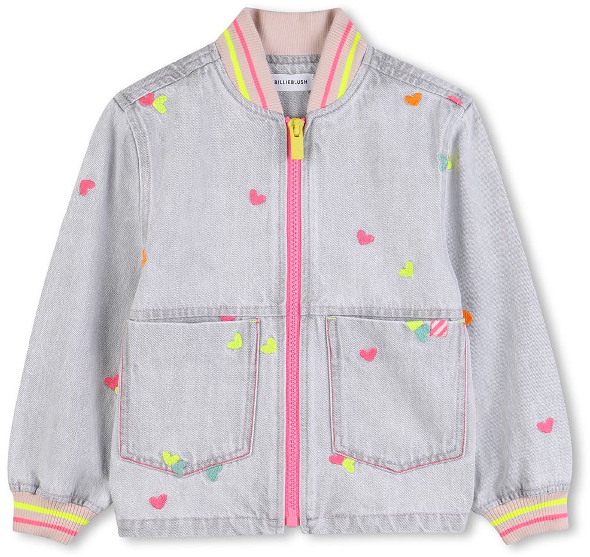 Billieblush - Spijkerjas hearts - Grey - Maat 104