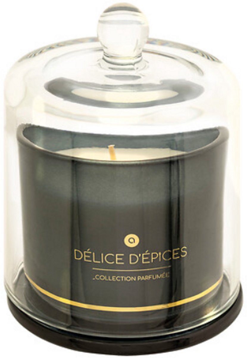 Atmosphera Créateur d'intérieur® Ilae Spice Delight Geurkaars 240g - Kruidengeur - Glazen Houder - Luxe Scented Candle - 60 Branduren - Luxe Geurkaars - Kaars Noir