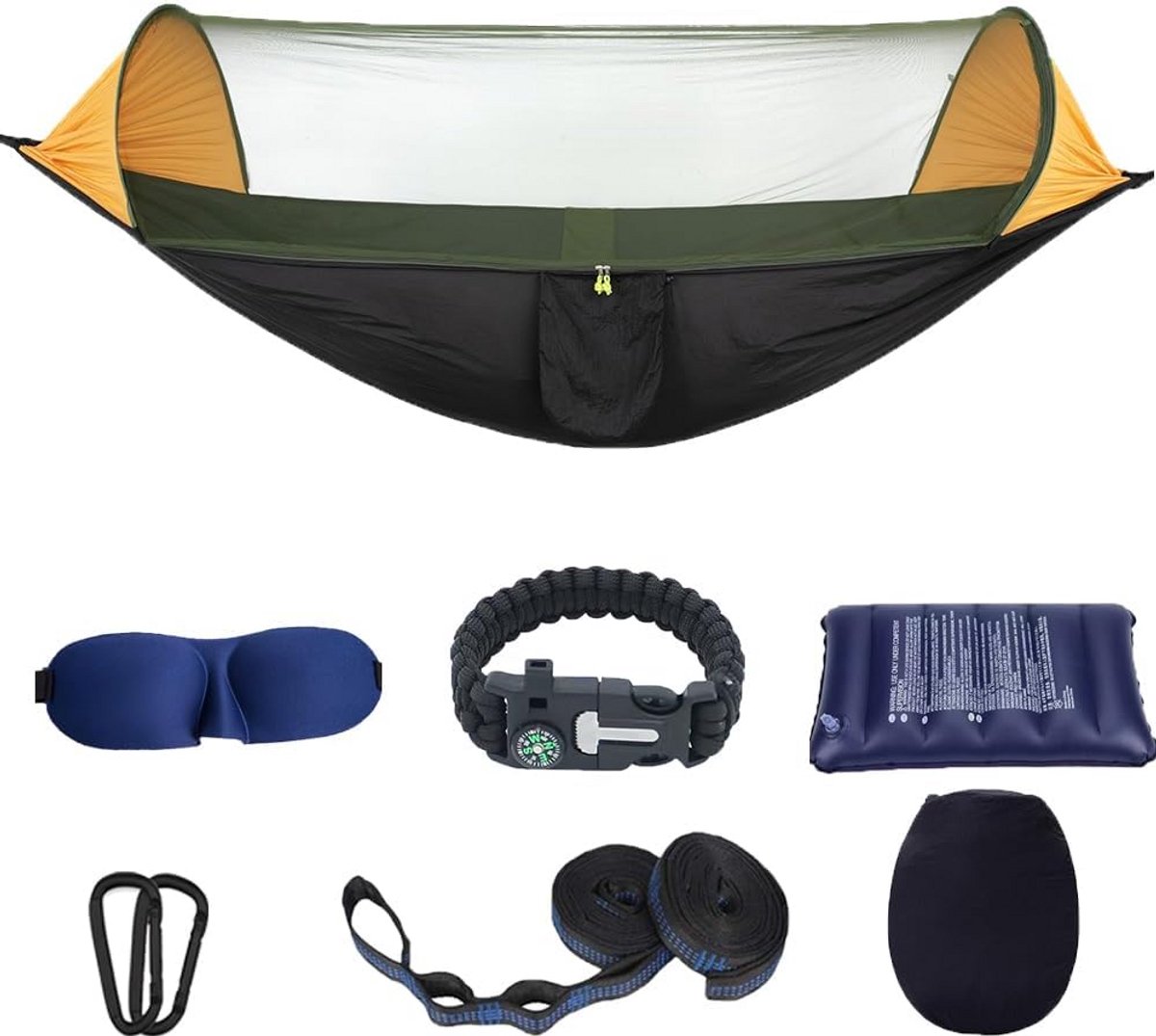 Camping Hangmat met Mosquitonetting - Draagbare Reishangmat - Hangmat Tent voor Buiten - Hiking - Kamperen - Backpacken - Reizen - Insectenwerend