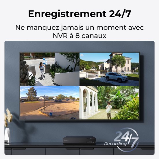 Reolink RLN8-410 8-kanaals POE NVR voor CCTV-camerasysteem, Werkt