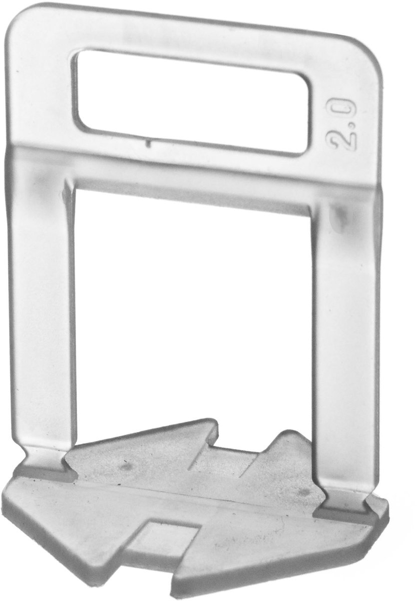Tegelclips 2 mm (hoog) | leveling clips | 100 stuks
