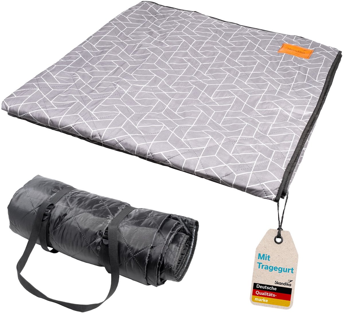 Skandika tenttapijt Bredal 300 x 300 cm - Outdoor tapijt met softtouch-polyester, weerbestendig & waterdicht, met draagriem | Picknickdeken, campingtapijt, tentonderlegger, campingaccessoire
