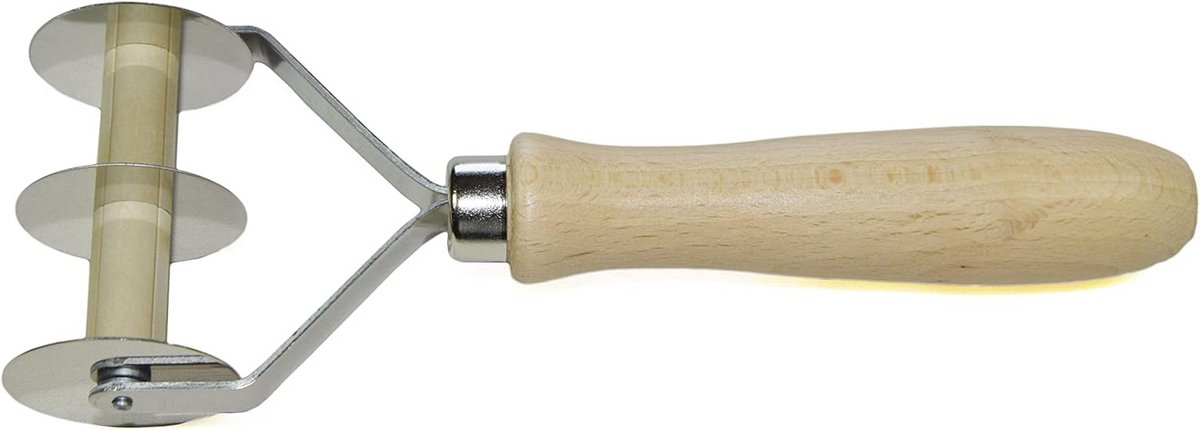 Gladde Cutter 2-wegsnijder voor Pasta van Roestvrij Staal met Beukenhouten Handgreep