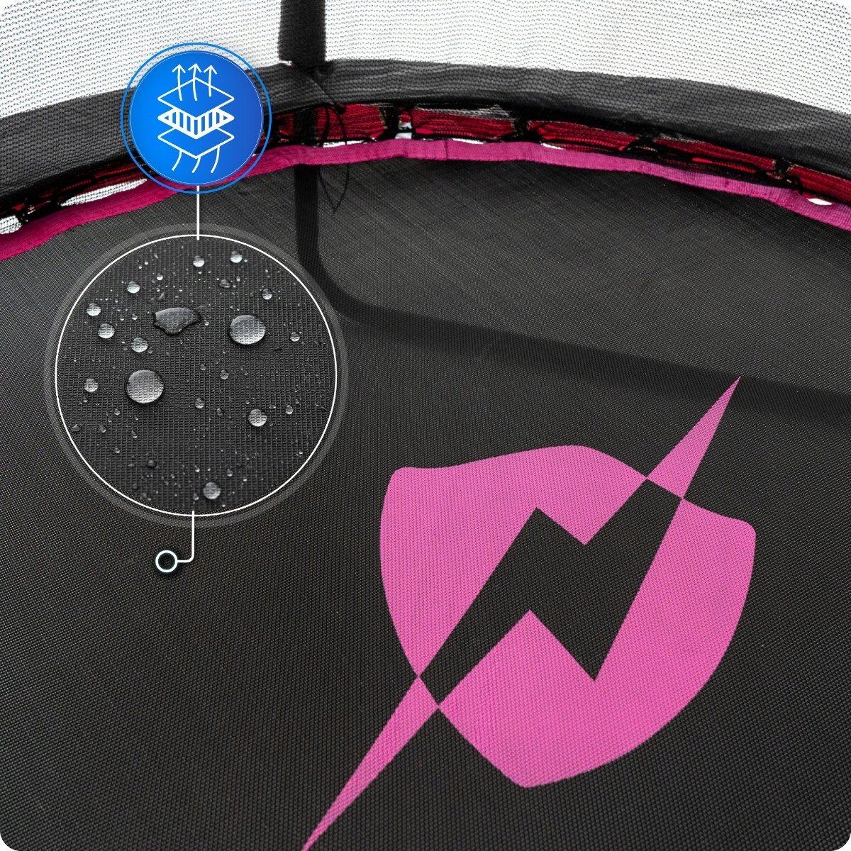 Thunder Trampoline 140 cm – Ronde Trampoline – Max. 50 kg – Roze — afbeelding 8