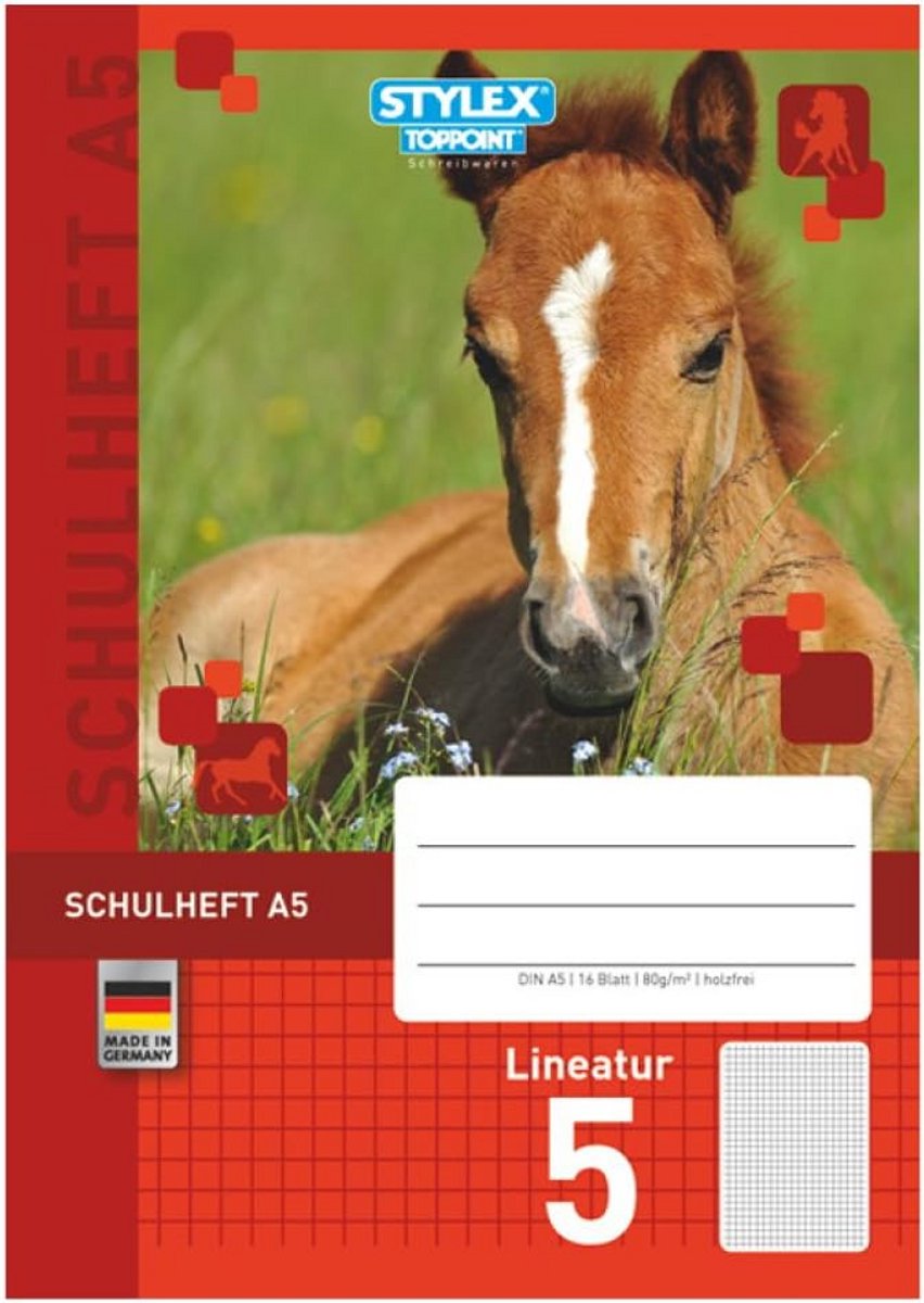 Schoolschrift DIN A5 Gelijnd met Leuke Diermotieven