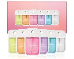 The Hand Theory - Hand Sanitizer Giftbox – Alcoholvrije Handgel Set – 6 stuks van 45 ml – Mini Handgel Travel Size – Cadeauset – Handverzorging Met Geuren