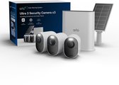 Arlo Ultra3 4K beveiligingscamera + Zonnepaneel - 3 Cam Kit (incl. Smart Hub)