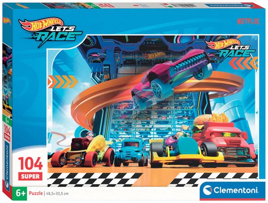 Clementoni - Puzzel - 104 Stukjes - Hot Wheels - Kinderpuzzel - Vanaf 6 ...