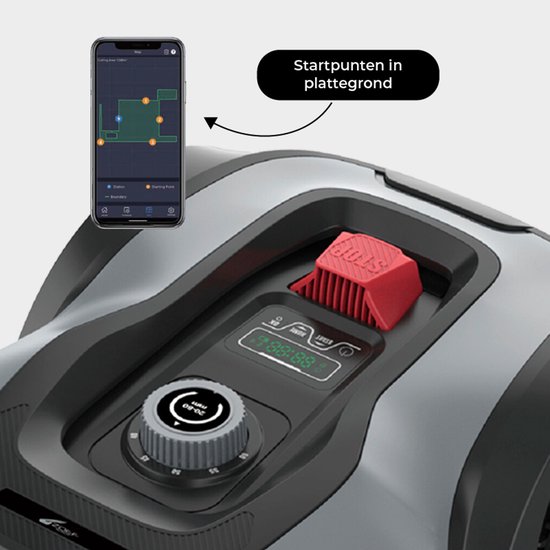 Zoef Robot - Robotmaaier Hans 2000m² - Robotgrasmaaier met bluetooth en App - Grasmaaier - Robotmaaier - Ultrasonisch obstakelherkenning van Zoef Robot — afbeelding 2