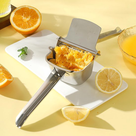 Handpers Sapcentrifuge - Fruitpers Citruspers - Vers Sap Maken - Roestvrijstalen Tank - 23 x 123 x 55 cm - Metaalkleur — afbeelding 4