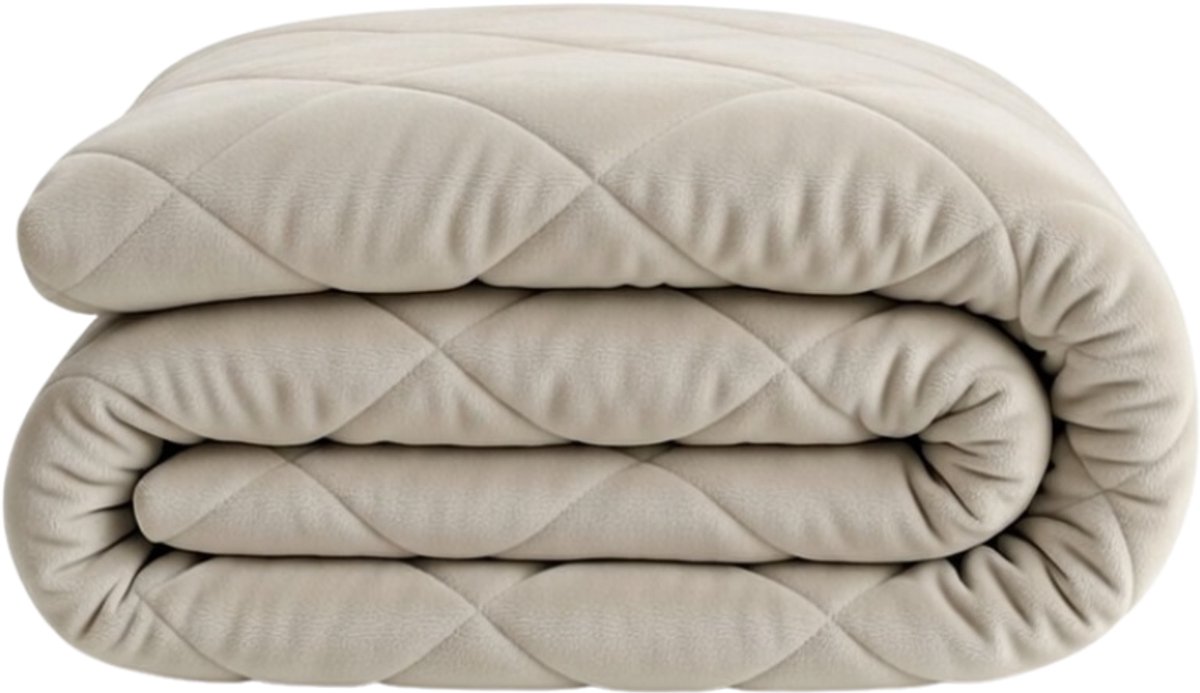 Y-NOT - Velvet Dekbed Zonder Overtrek 140x200 - Zomerdekbed - Zacht & Wasbaar - Pearl White