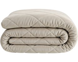 Y-NOT - Velvet Velours Dekbed Pearl White 140x200 - Dekbed Zonder Overtrek - Wasbaar Dekbed - Hoesloos dekbed - Dekbed met vaste overtrek - 30 dagen proefslapen