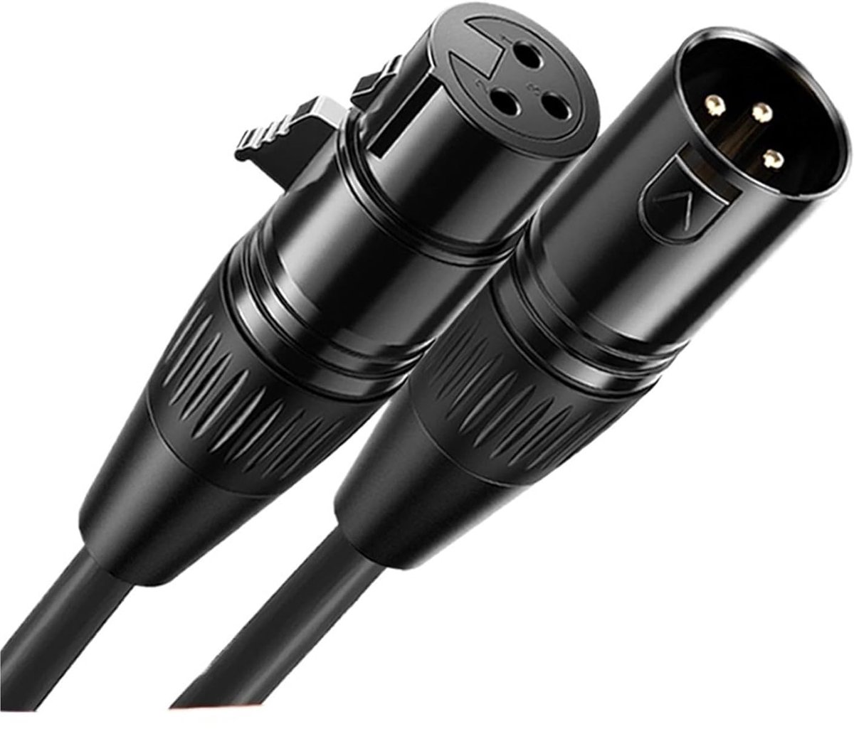 XLR Kabel - Microfoon Kabel - Symmetrische Audio - Mannelijk Vrouwelijk - 10 Meter - Zwart