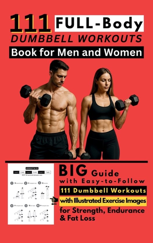 111 Full Body Dumbbell Workouts Book for Men and Women - cover