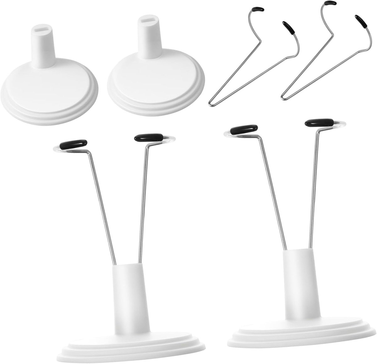 Poppen Ondersteuning Frames - Actiefiguur Standaard - Verzameling Uitstallen - Verstelbare Hoogte - 10x5.5x2 CM - Wit