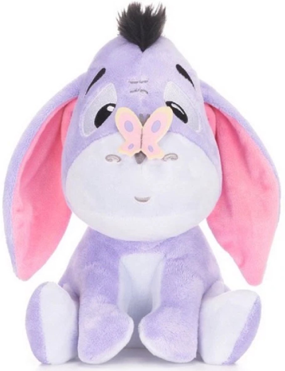 Iejoor (Roze Vlinder) Winnie de Poeh Pluche Knuffel 25 cm - Speelgoed Knuffels voor Kinderen Jongens Meisjes - Eeyore Plush Toy