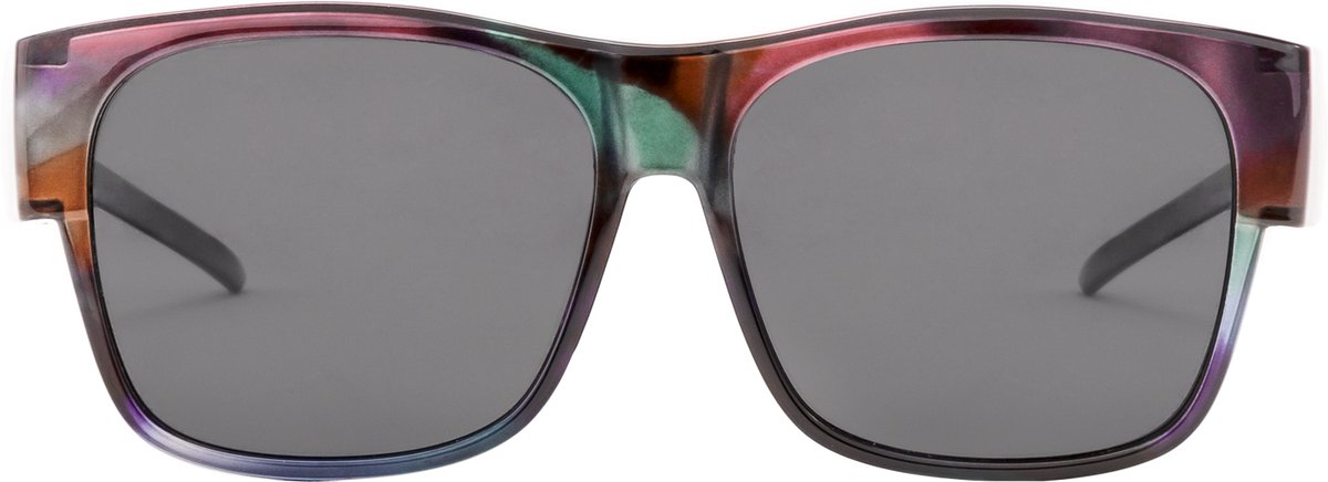 FitOfar overzetzonnebril Paars-groen-blauw VZ-0053PO-N