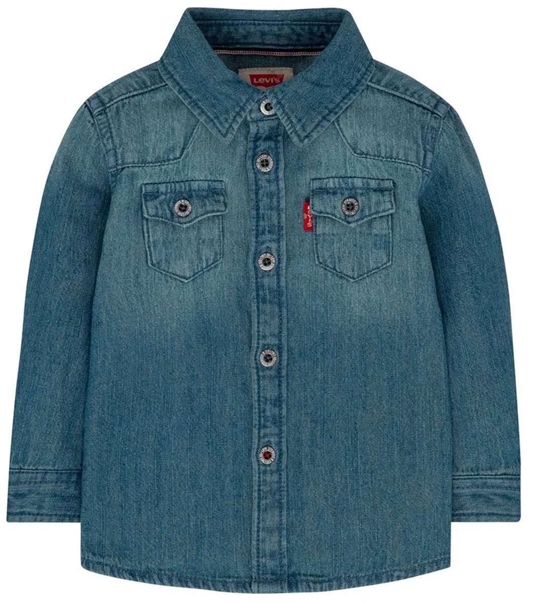 Levi´s ® Kids 6e6866-m28 Barstow Western Overhemd Met Lange Mouwen 6 Months Jongen Vintage Stone
