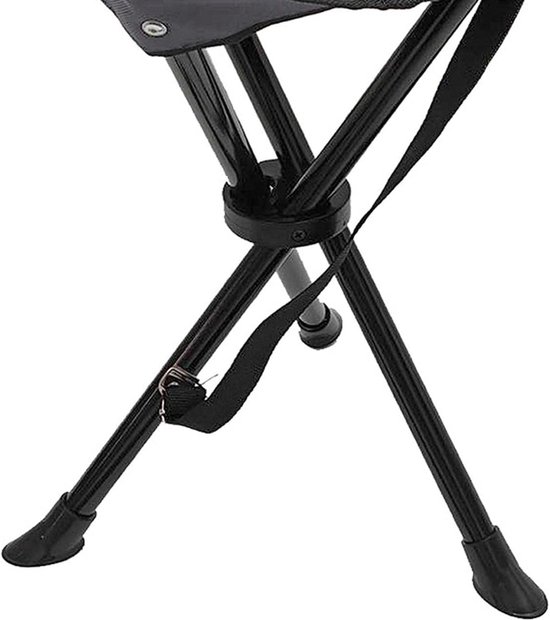 Opvouwbare Kruk - Visserskruk Klapstoel - Outdoor Zitten - Stabiel 3-Poten Ontwerp - 39cm Hoog - Grijs — afbeelding 4