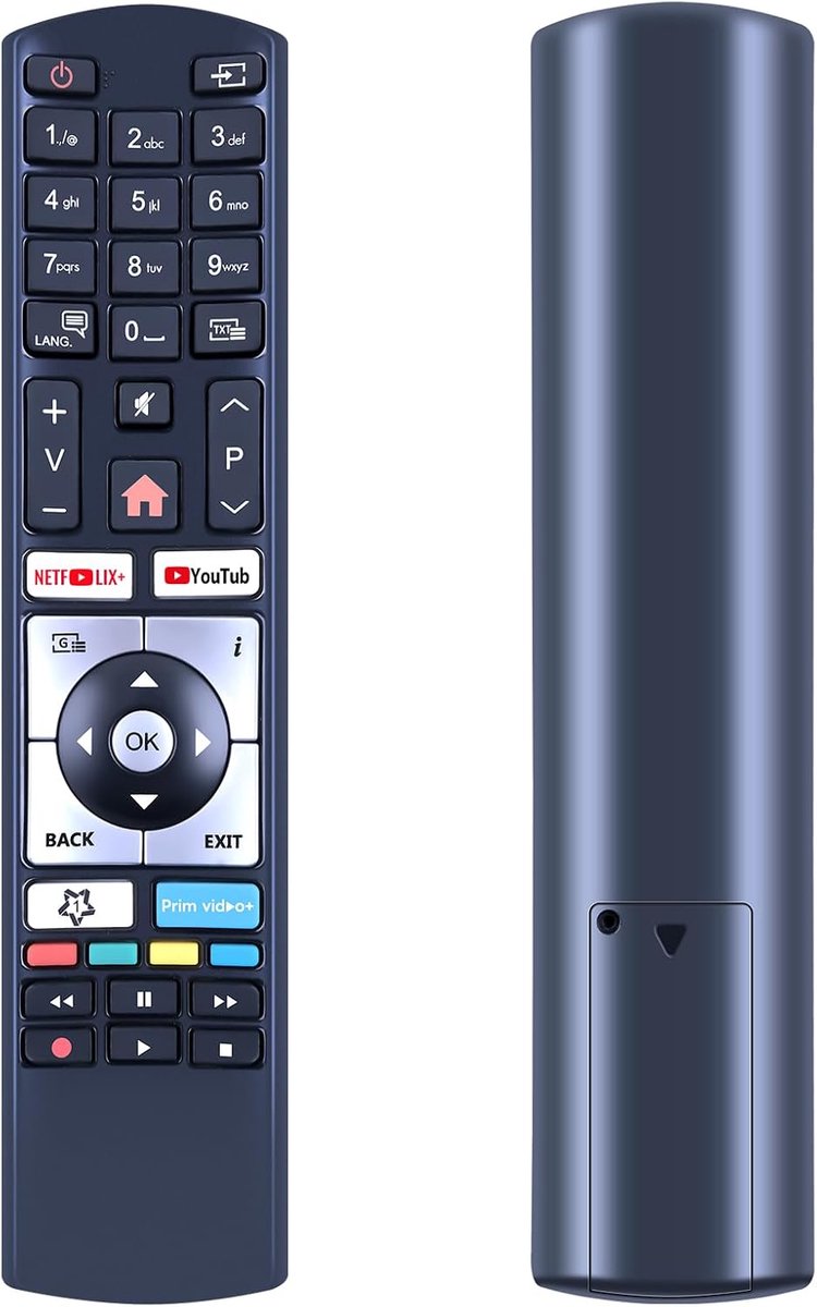 Vervangende Afstandsbediening - Universele Controller - TV Bediening - Directe Werking - Compact Formaat - Zwart