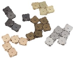 20 Pcs Magnetic Buttons, Magnetic Pocket Fasteners, Metal Snap Buttons, Snap Fasteners Magnetic Clasps for Bags, Purses, Handbag, Purse, Sewing, DIY，14mm*3.3mm