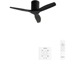 CREATE - Stille 40W plafondventilator met technische ABS bladen in verschillende maten - S - Geen licht - Controller voor wandmontage - WIND CALM