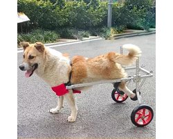 Hondenrolstoel Revalidatie - Hondenkar Loophulp - Huisdier Mobiliteit - Verstelbare Ondersteuning - XXS tot XL