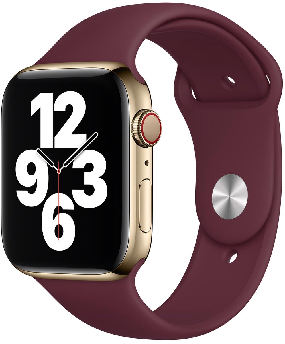 Apple Sport Band voor de Apple Watch Series 1 - 9 / SE (38/40/41 mm) - Maat S/M - Plum