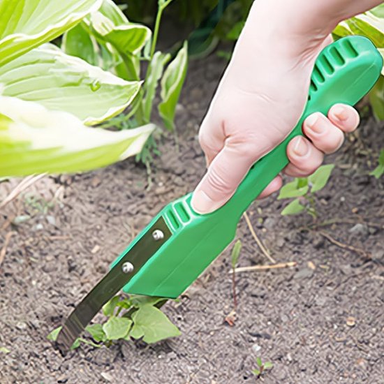 1 stuk - Handonkruidwieder met lus - Handmatig onkruidgereedschap met ijzeren lusontwerp en scherp blad - Voorzien van een handvat - Tuiniersgereedschap geschikt voor onkruid wieden, de grond losmaken en planten - Groen van Merkloos	 — afbeelding 5