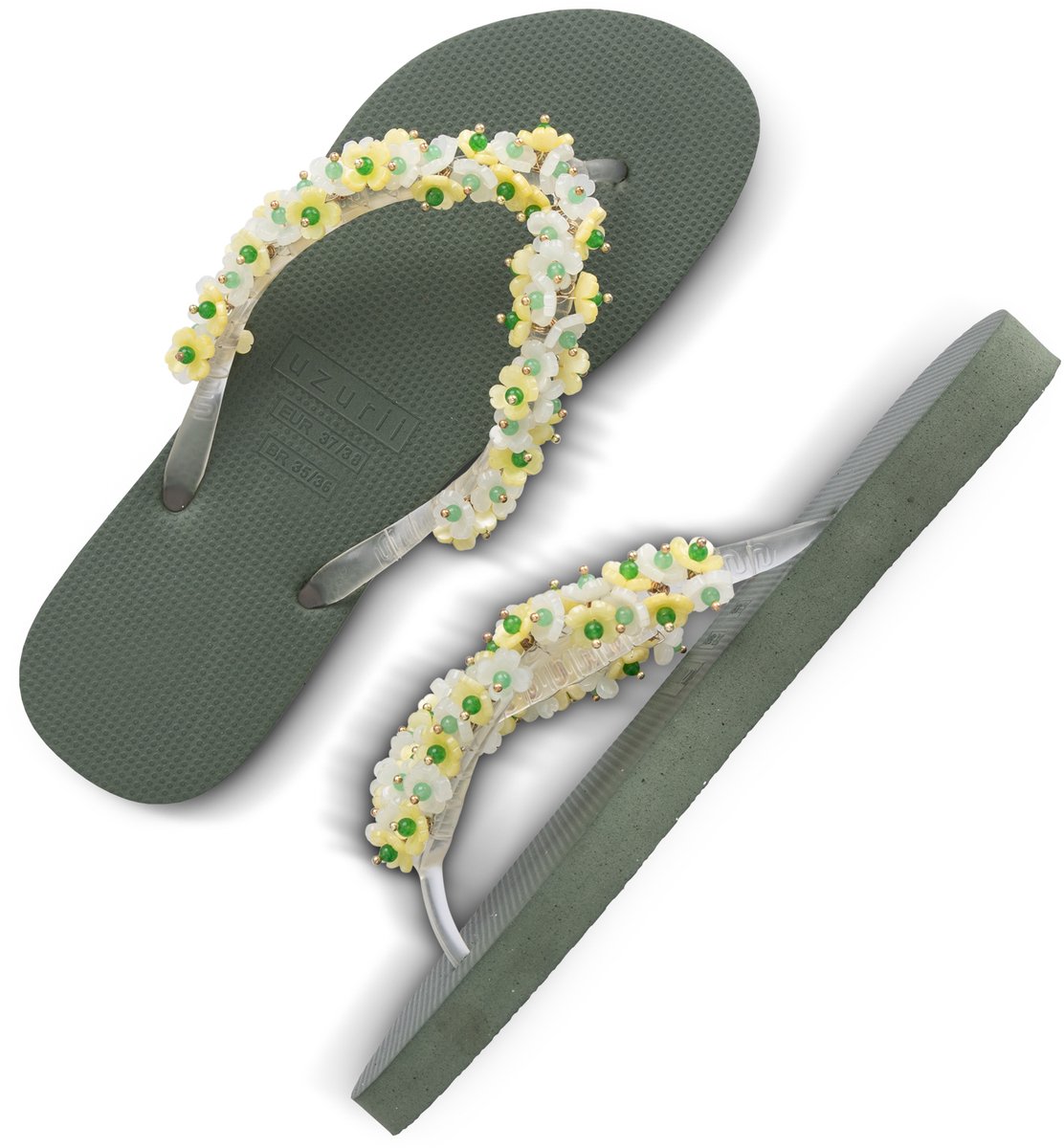Uzurii | Teenslippers | Dames | Army Green | Maat 39/40