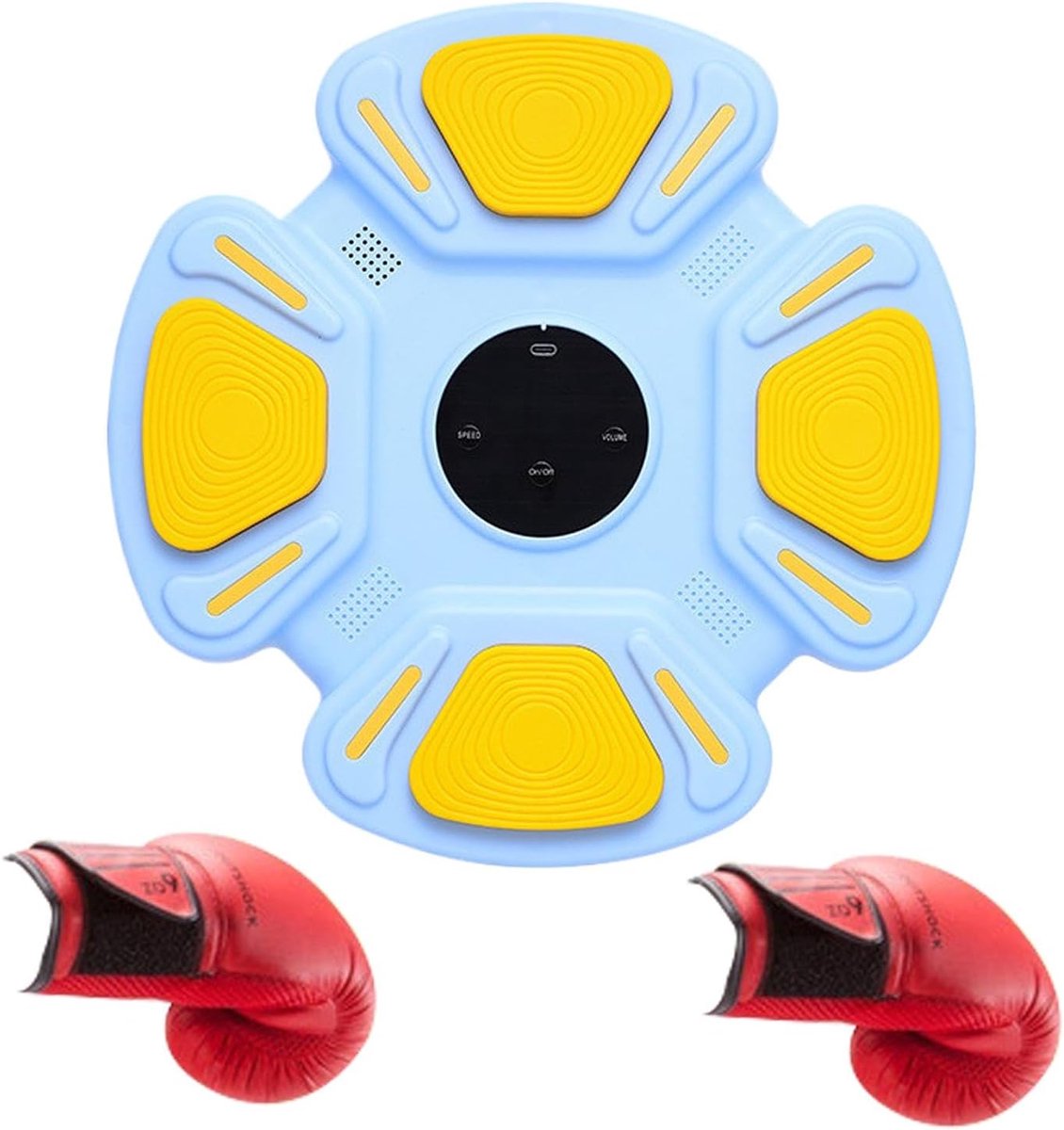 Muziek Boksmachine - Interactieve Trainer - Thuis Workout - Muurbevestiging Muziek - 32x32x5 cm - Blauw