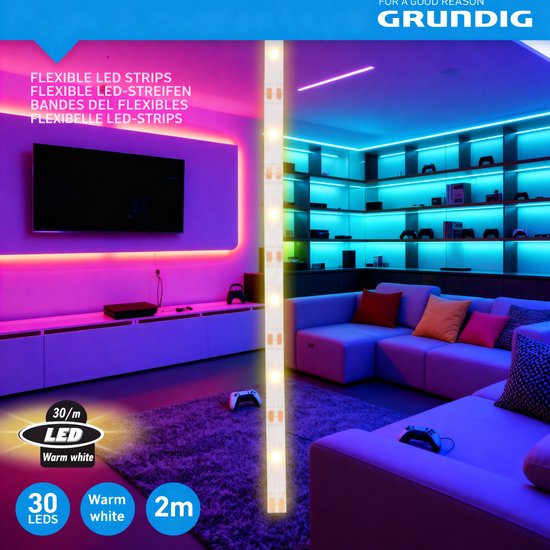 LED strip 2m 30led/m IP20 b/o