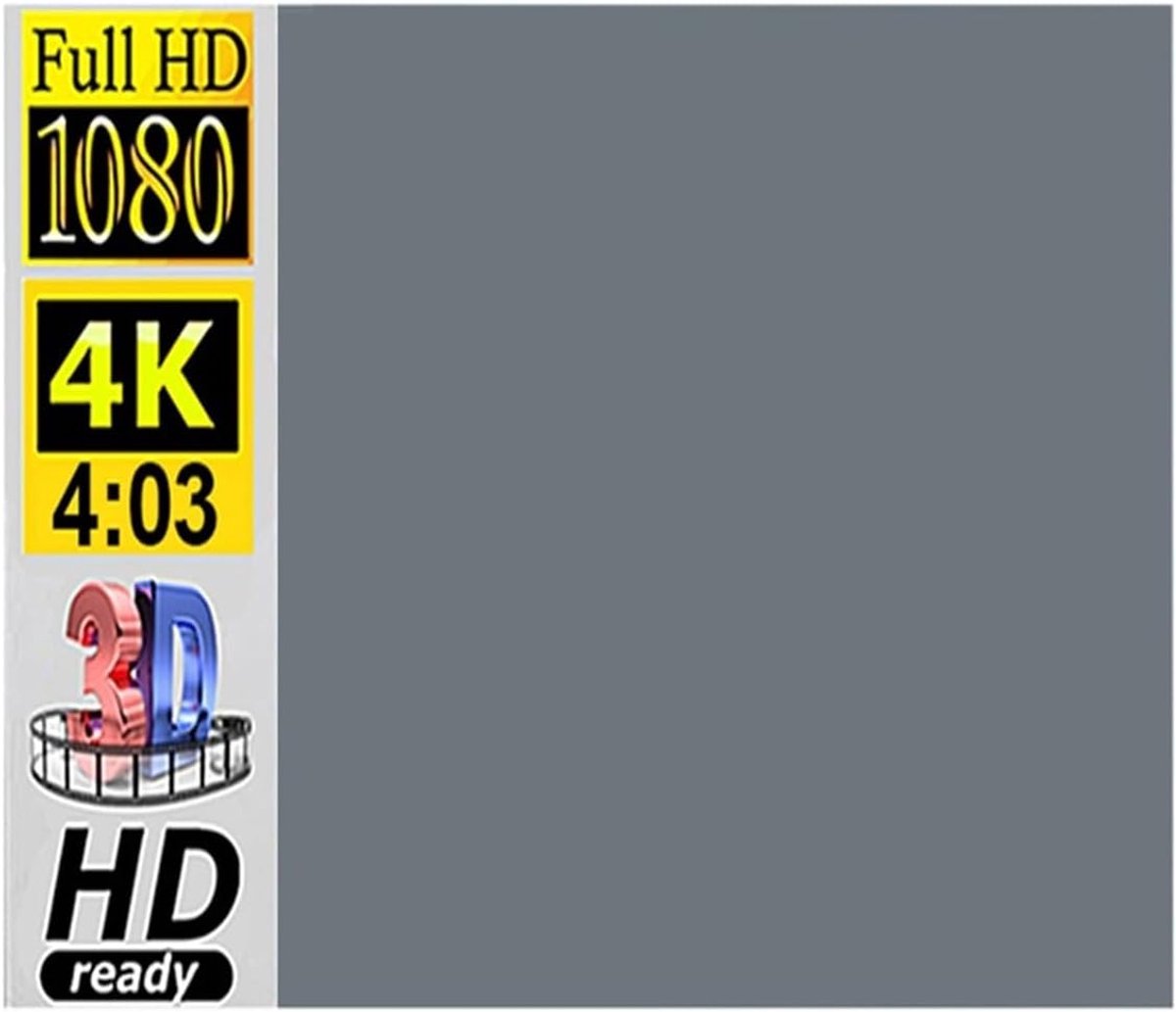 Projectiescherm - Draagbaar Scherm - Thuisbioscoop - Opvouwbaar PVC Materiaal - 100 Inch 4:3