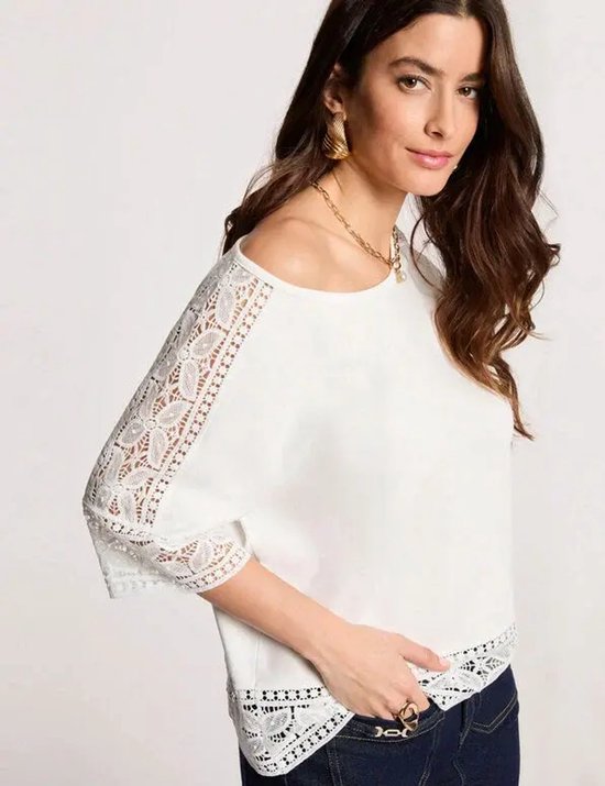 Suncife Vrouwen Dressy Kant Korte Mouw T-shirt Tops Zomer Business Casual T-shirt Blouse, Zwart, S