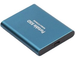 Draagbare SSD - Externe Opslag - Snelle Data Transfer - Schokbestendig Ontwerp - 2 TB Capaciteit - Blauw