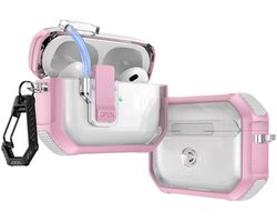 Coverzs TPU Rugged case met lock geschikt voor AirPods 4 - TPU Hoesje - Hoesje met slot - Optimale bescherming & Veiligheid