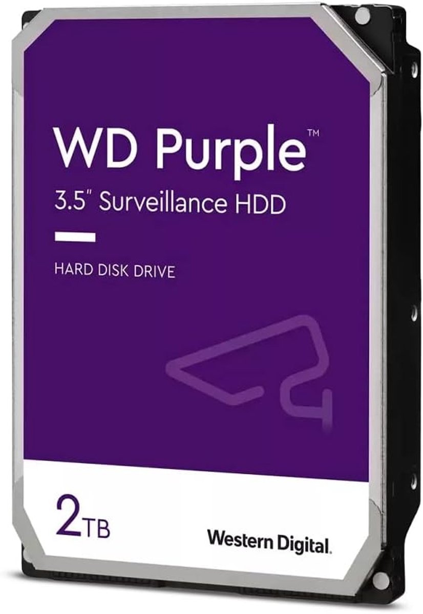 Interne Harde Schijf - Opslagstation HDD - Videobewaking Opnemen - AllFrame Technologie - 2 TB Opslag - Paars