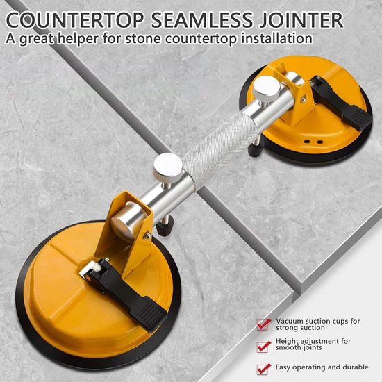 Graniet Naadzetter - Werkblad Setter - Naden Stellen - Dubbele Zuignap - 47 cm - Meerkleurig — afbeelding 5