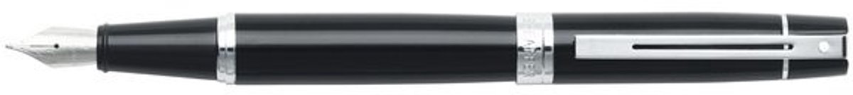 Sheaffer vulpen - 300 E9312 - M - Glossy black chrome plated - SF-E0931253