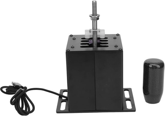USB Simulator Shifter - Race Schakelpook - Race Games - Ergonomisch Koolstofvezel Handvat - 140cm Kabel - Zwart
