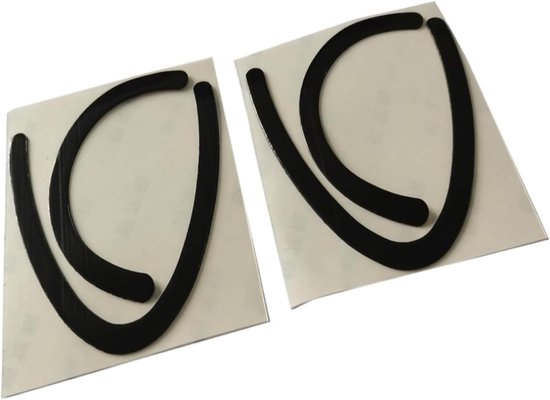 Muisvoeten Vervanging - Antislip Gliders - Soepel Glijden - Gebogen Rand Ontwerp - 2 Sets Pak - Zwart — afbeelding 4