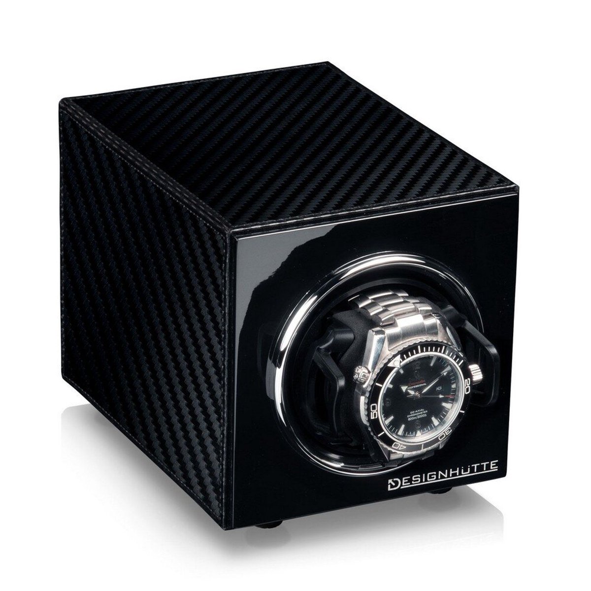 Designhütte - 70005-205 - Horlogeopwinder - Manhattan - Carbon - Zwart
